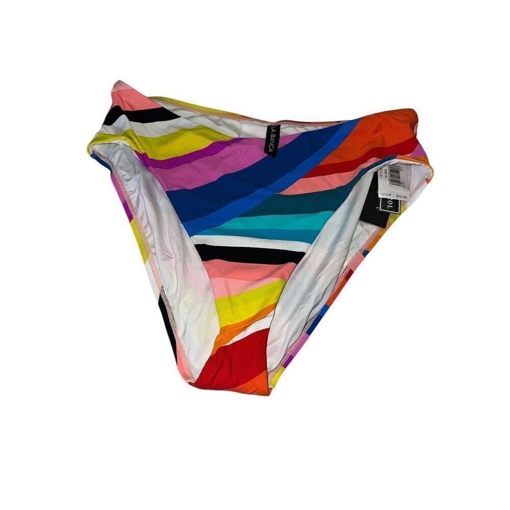 La Blanca Sunscape V-Front High Waist Bikini Bottoms - Size 16 - Picture 3 of 6